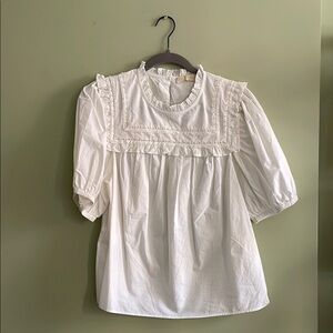 Ulla Johnson white puff sleeve blouse